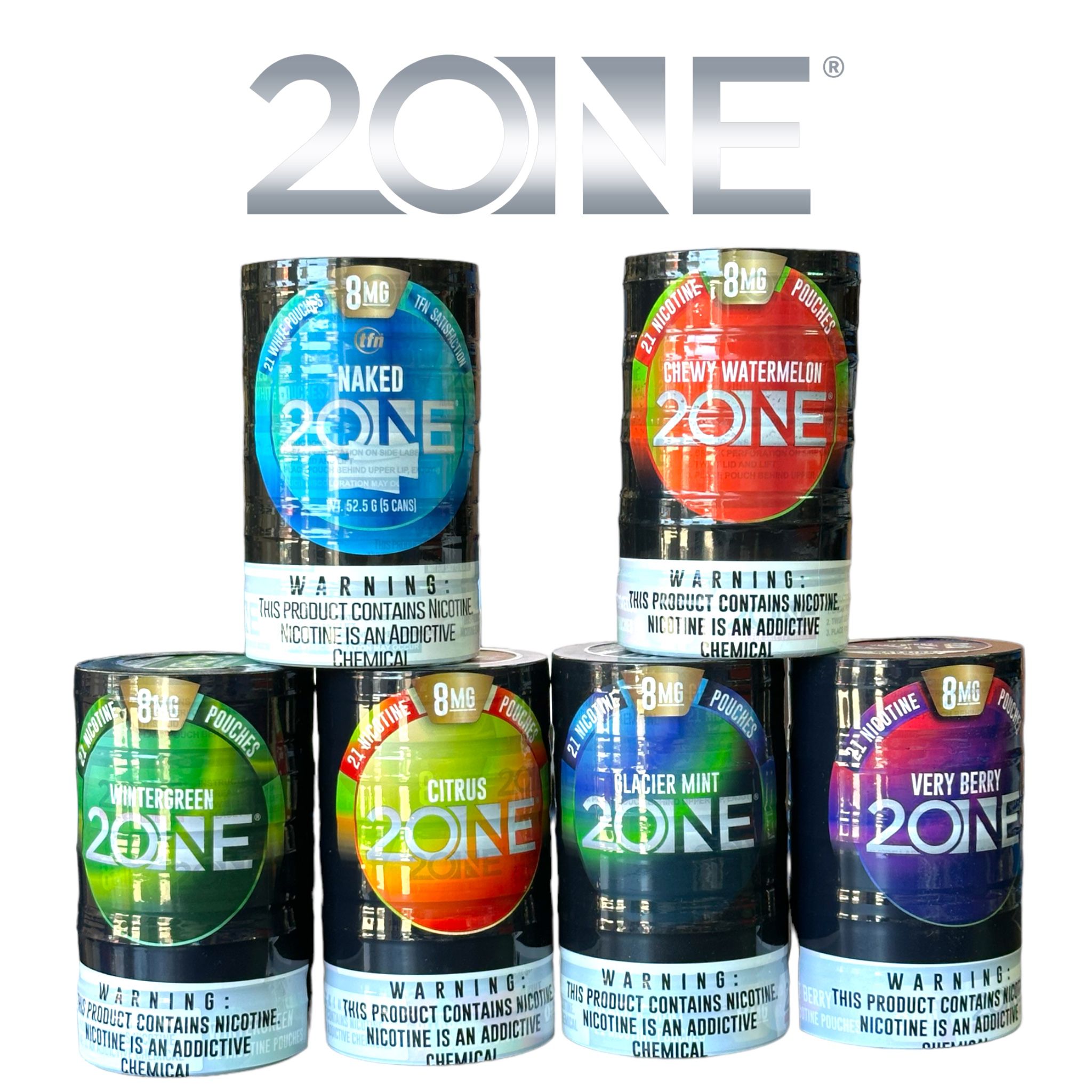 2ONE Nicotine Pouches 8mg -5ct | SoCAL Distro LLC