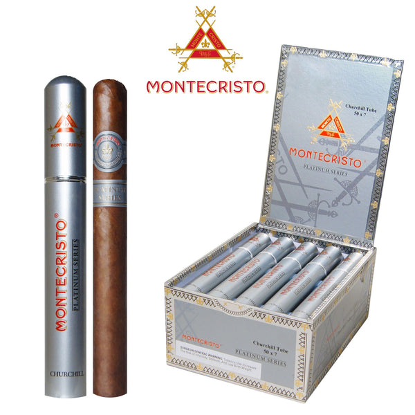 Montecristo Platinum Churchill Tubo- 15ct