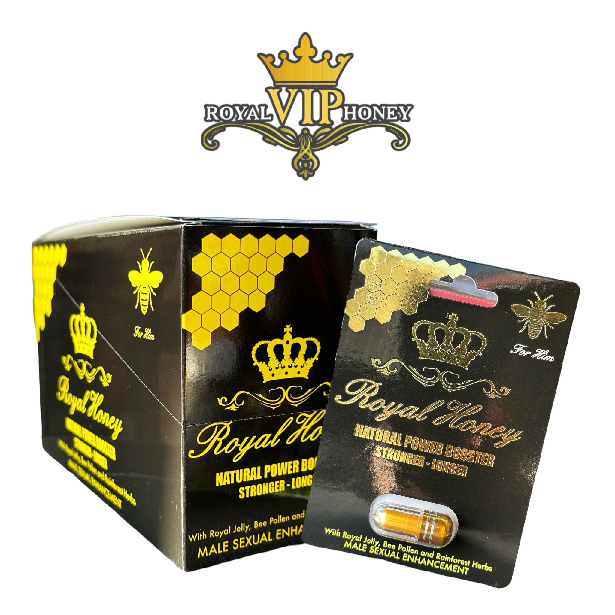 Royal Vip Honey Gold Pill 1pk- 24ct | SoCAL Distro LLC