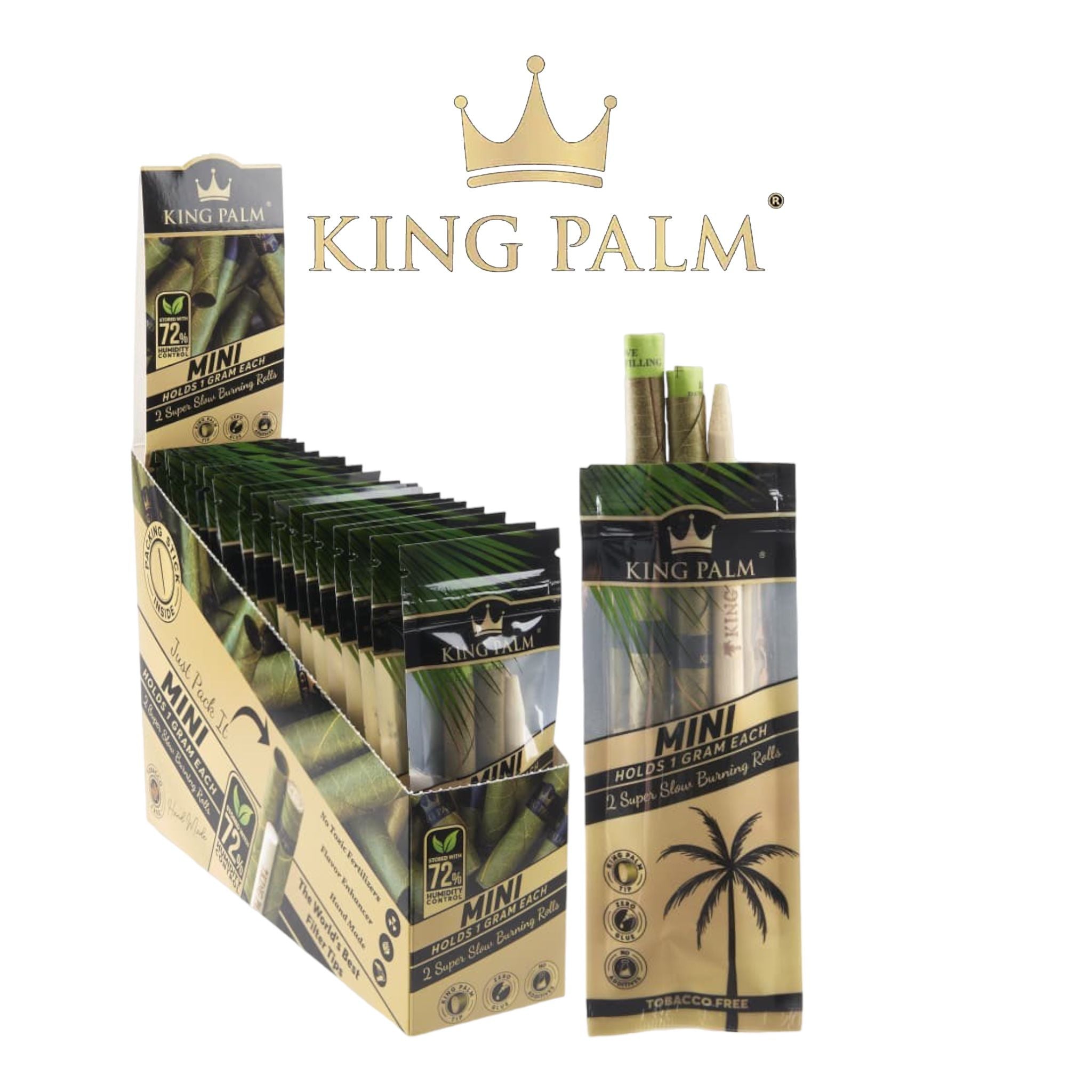 King Palm Mini Rolls 1.0 gm 2pk- 20ct | SoCAL Distro LLC
