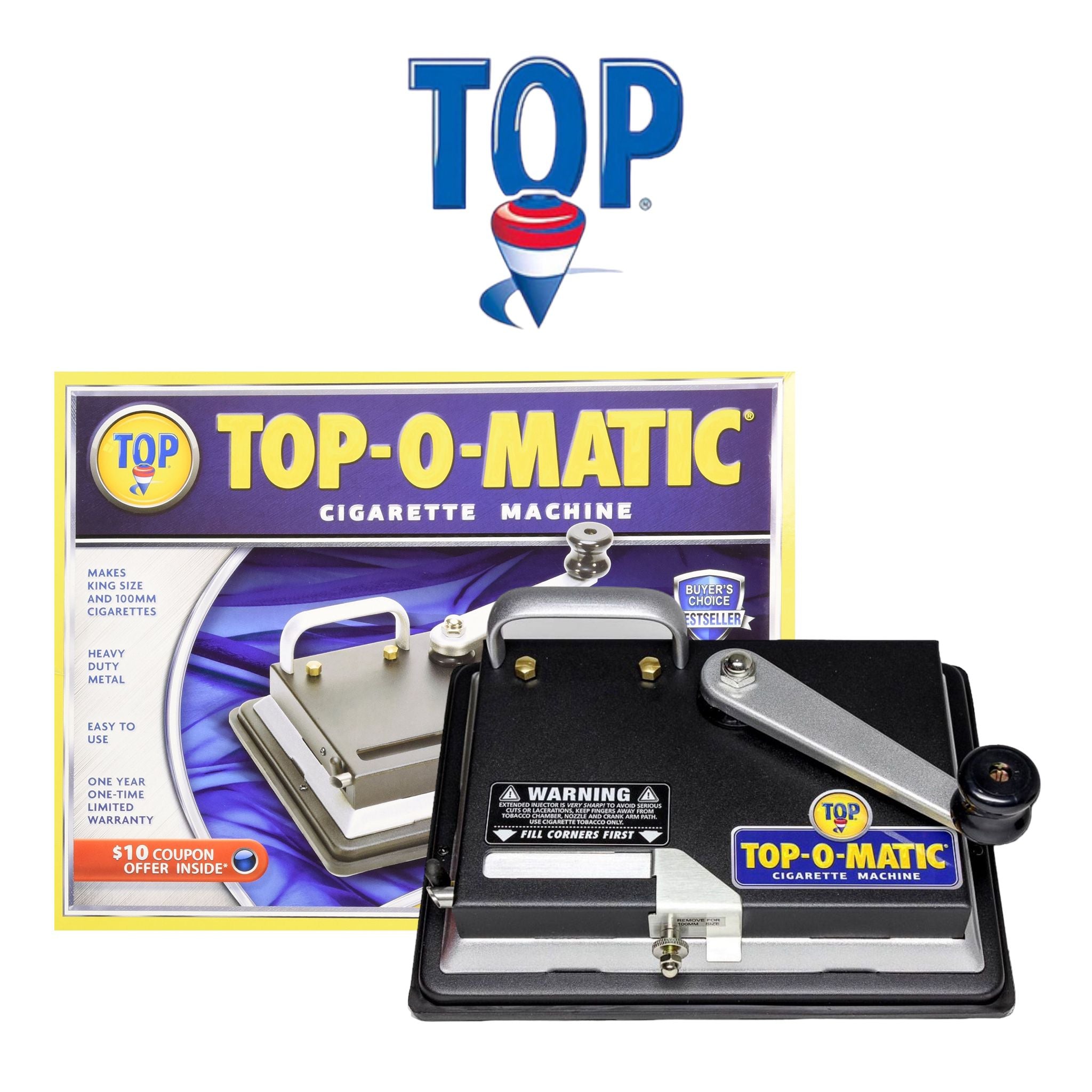 New Top-O-Matic Cigarette Rolling Making Tobacco Injector Machine Kings &  100s