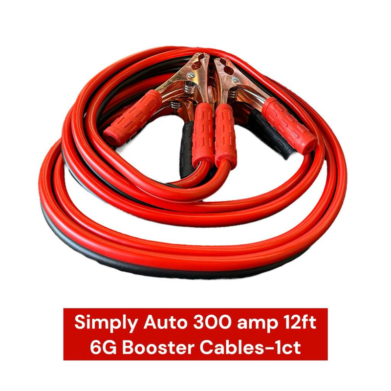 Simply Auto 300 amp 12ft  6G Booster Cables-1ct
