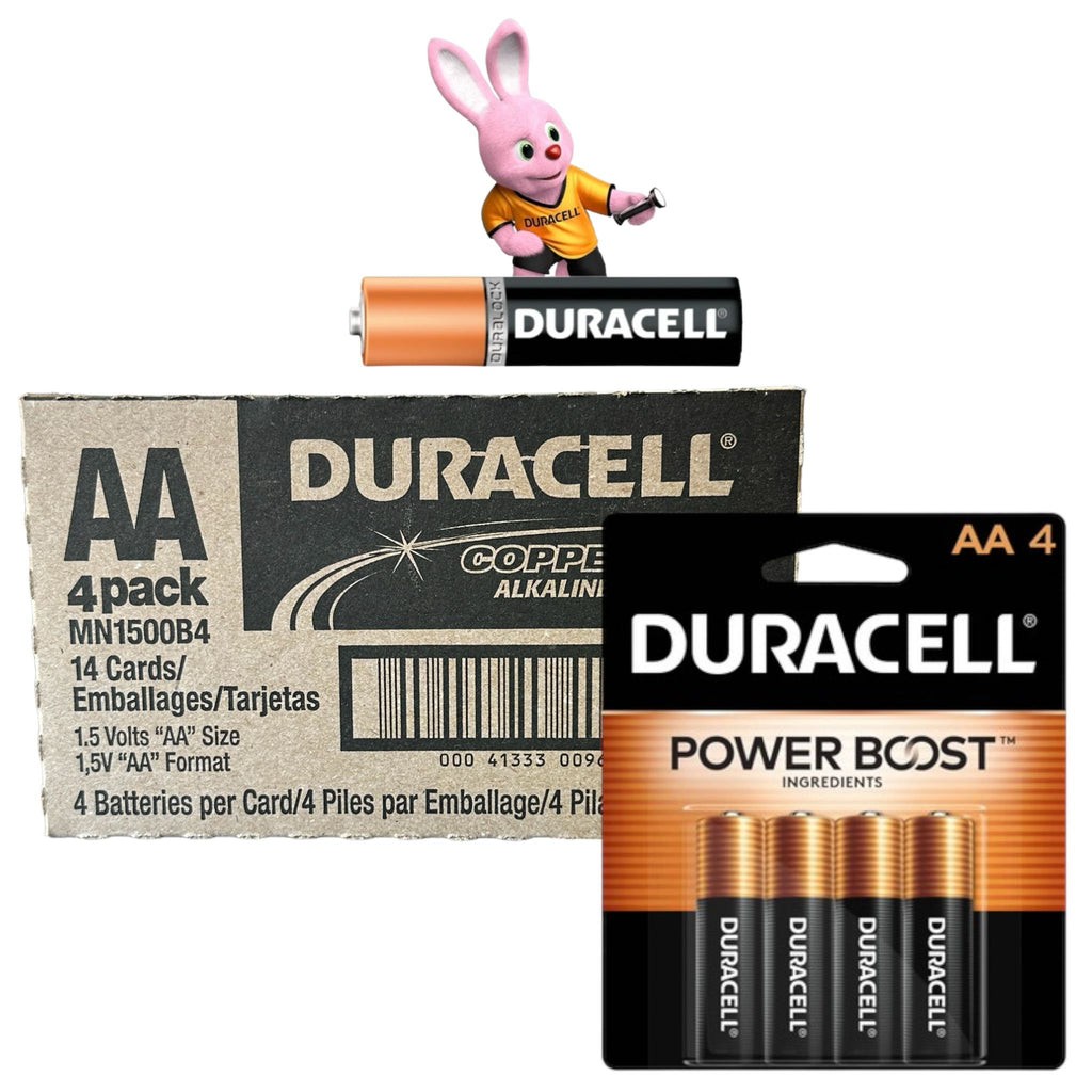 Duracell AA Alkaline Battery 4 Units Black