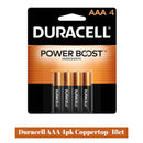 Duracell AAA 4pk Coppertop- 18ct