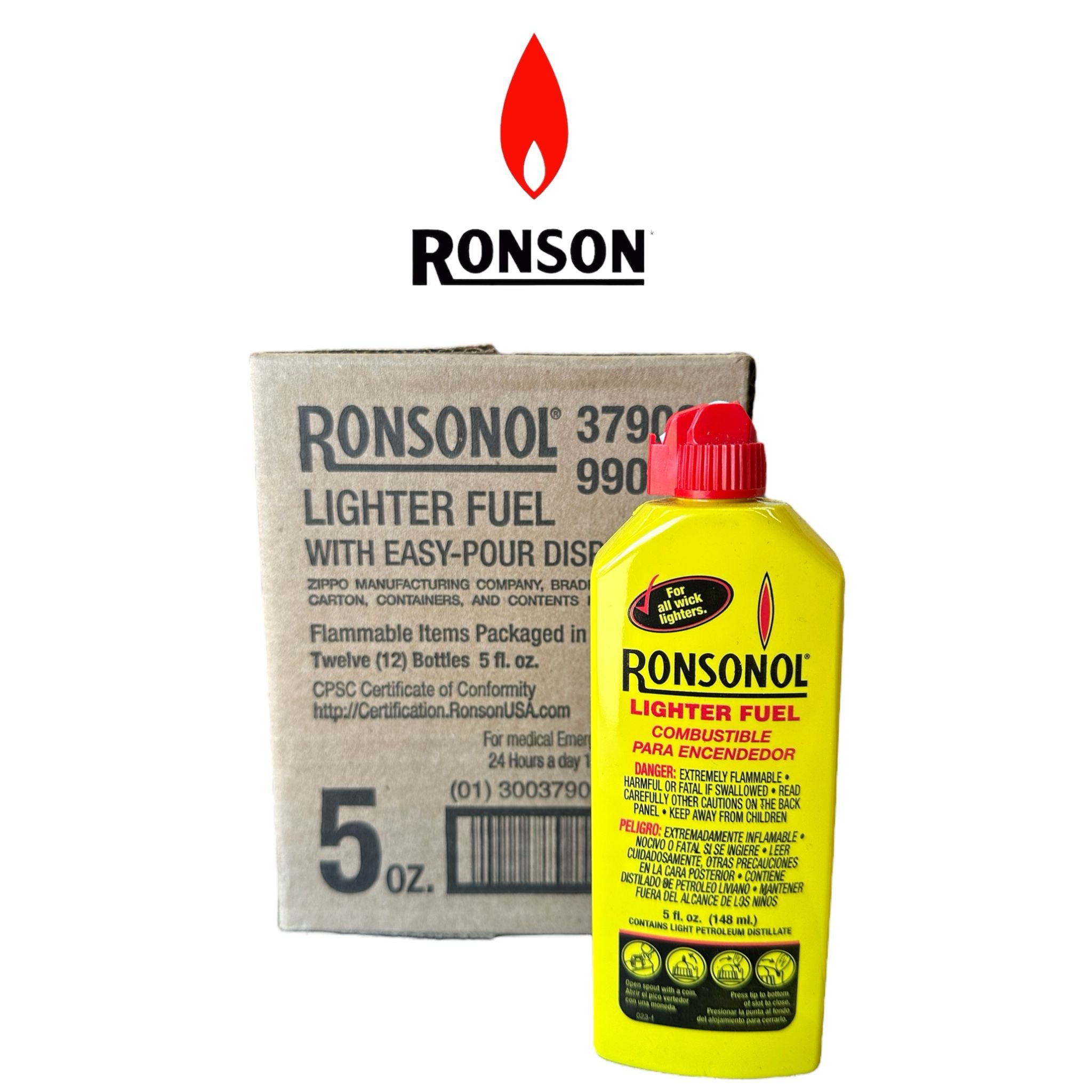 Ronsonol Lighter Fluid 5oz Can12ct SoCAL Distro LLC