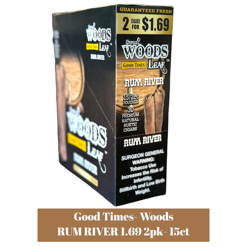 Good Times Woods $1.69 Cigarillos Pouch 2pk Display- 15ct