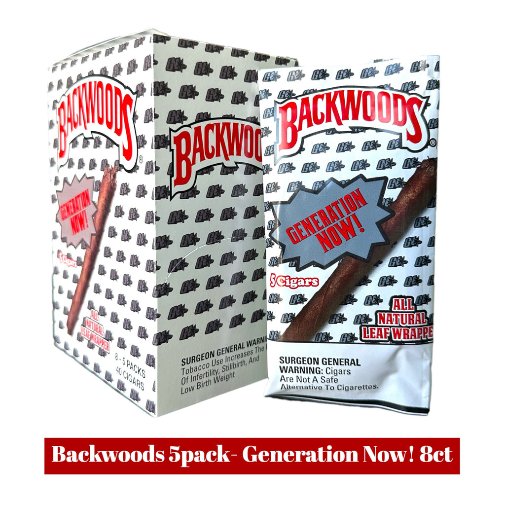 Throwback Backwoods Backwoods Cigars 5pack Display- 8ct