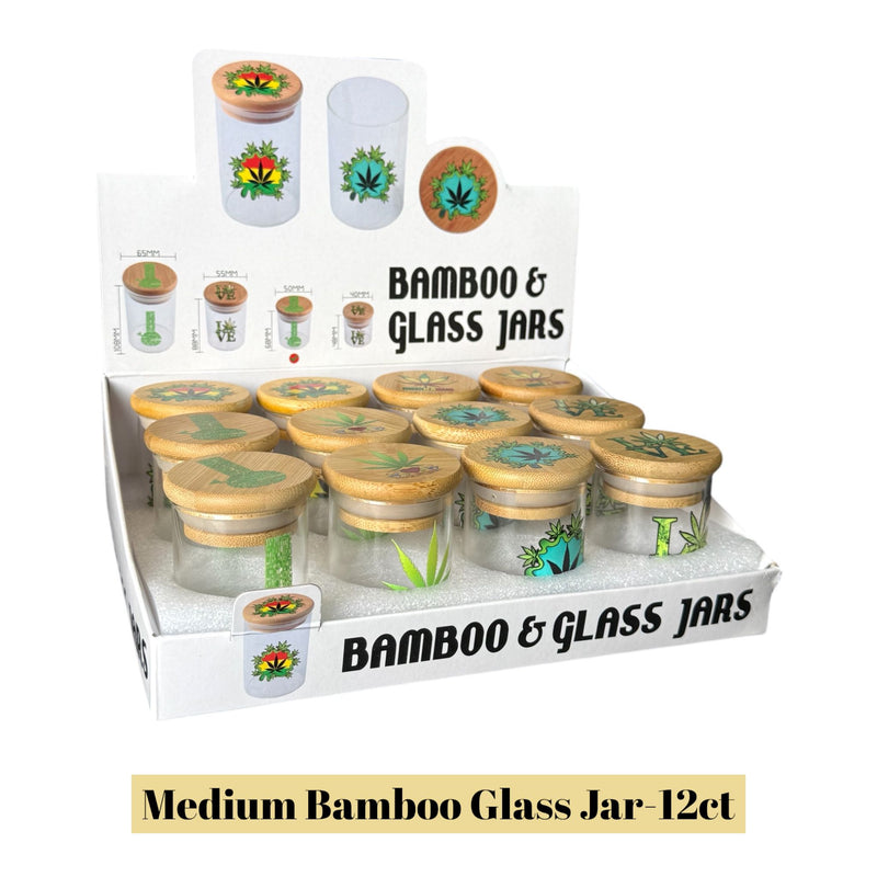 Bamboo Glass Jars