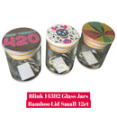 Blink 14392 Glass Jars Bamboo Lid Small-12ct