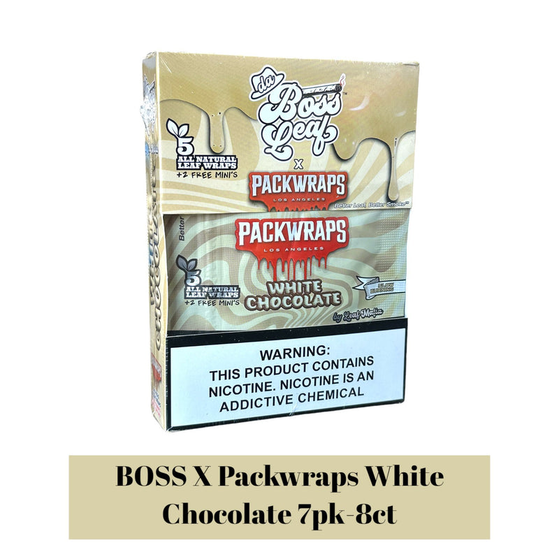 white chocolate tobacco wraps BOSS X Packwraps 7pk white chocolate tobacco wraps BOSS X Packwraps 7pk