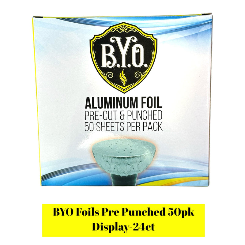B.Y.O Foils Pre Punched 50pk Display - 24ct