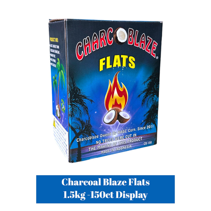 Charcoal Blaze Flats 1.5kg- 150ct Display