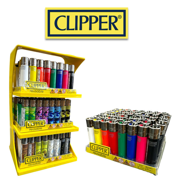 Clipper Lighter 144pk -3 Tier Display -1ct