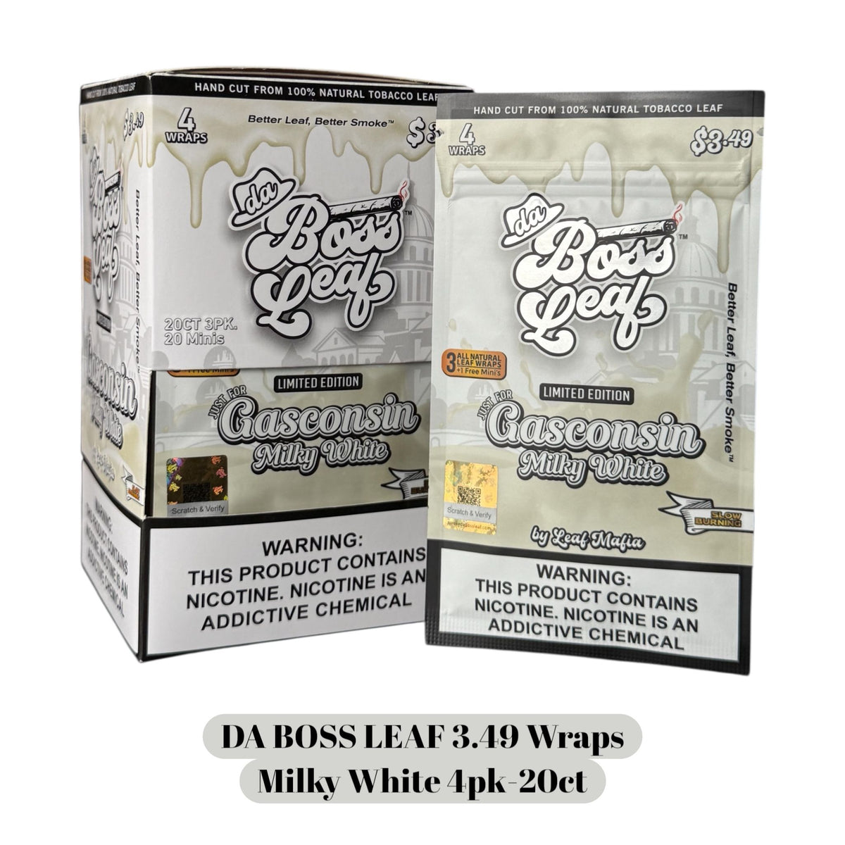 Da Boss Leaf 3.49 Wraps -20ctSoCAL Distro LLC