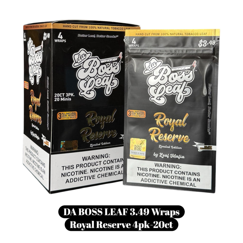 Da Boss Leaf 3.49 Wraps -20ct