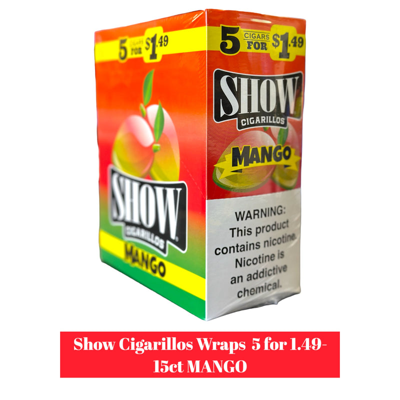 Show Cigarillos 5 for 1.49 Blunt Wraps- 15ct