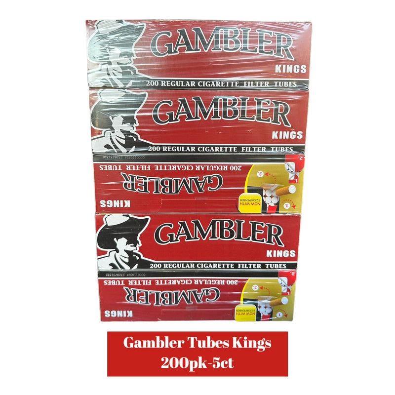 Gambler Tubes Red 200pk-5ct