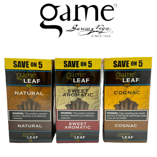 game tobacco leaf Cigarillos 2 per pouch box of 15 Game Leaf Save On 5pk-8ct
