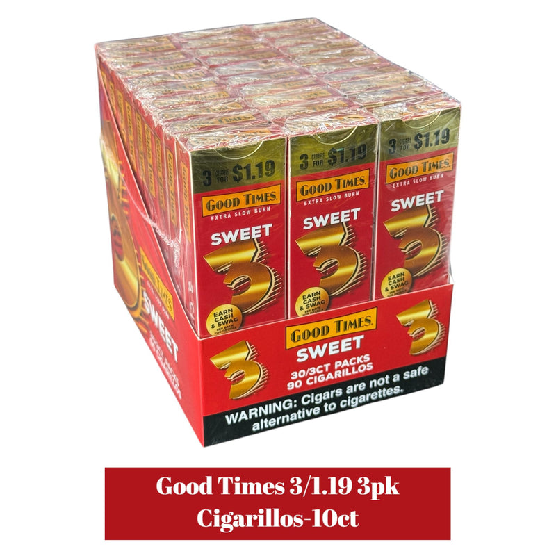 Good Times 3/1.19 3pk Cigarillos-10ct