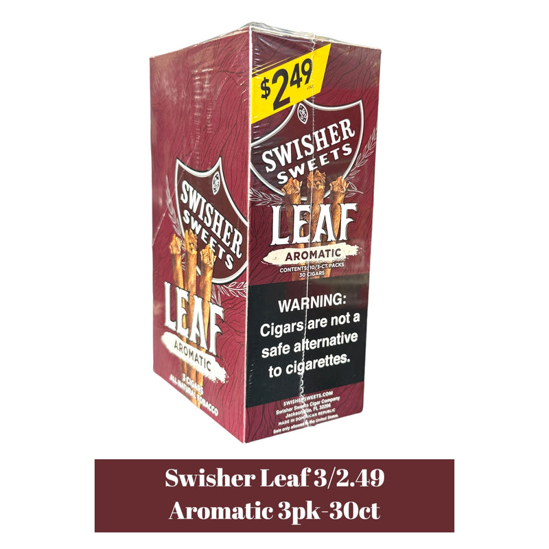 Swisher Leaf 3pk / 2.49 Pre-Priced- 30ct