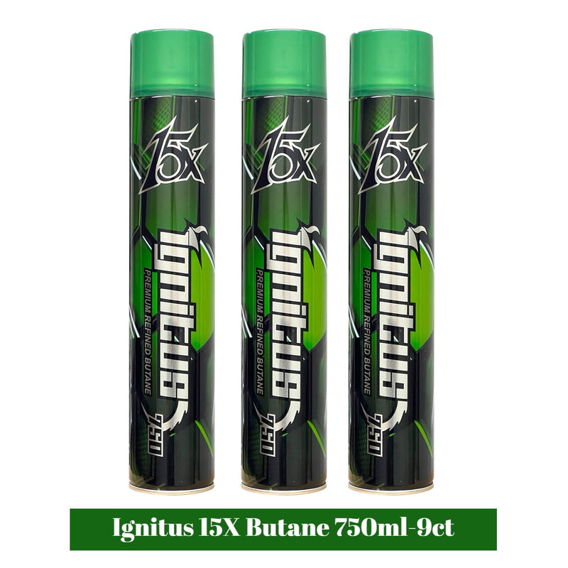 Ignitus 15X Butane 750ml-9ct