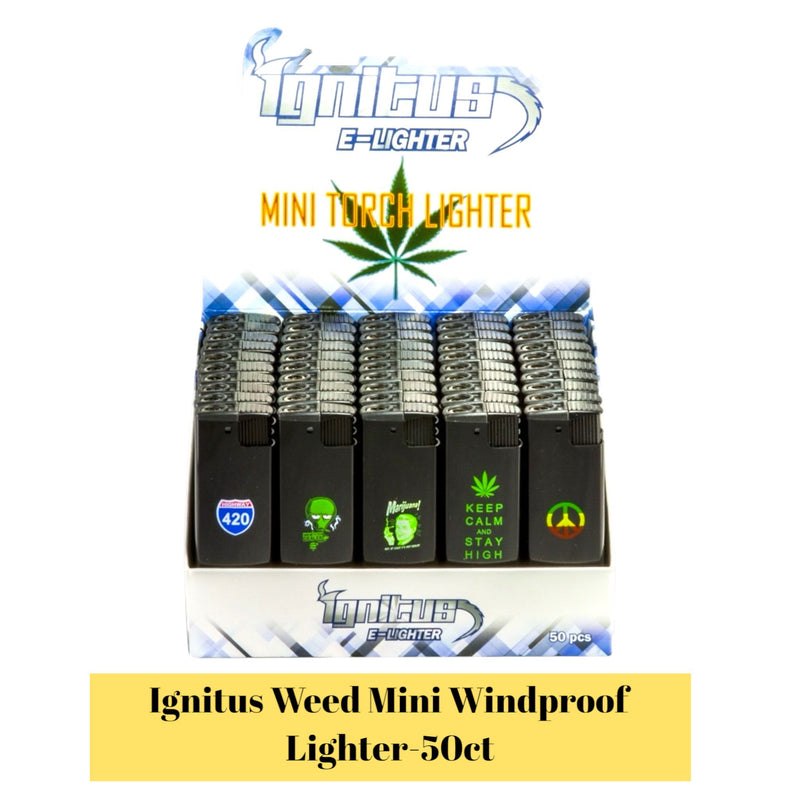 Ignitus Weed Mini Windproof Lighter-50ct