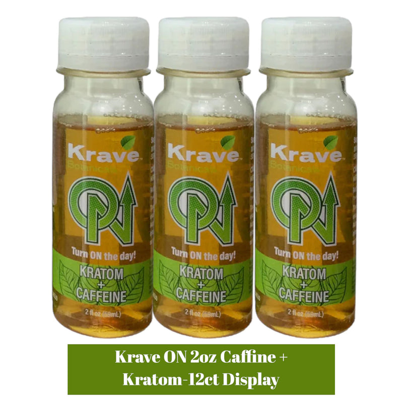 Krave ON Kratom + Caffeine 2oz Shots-12ct