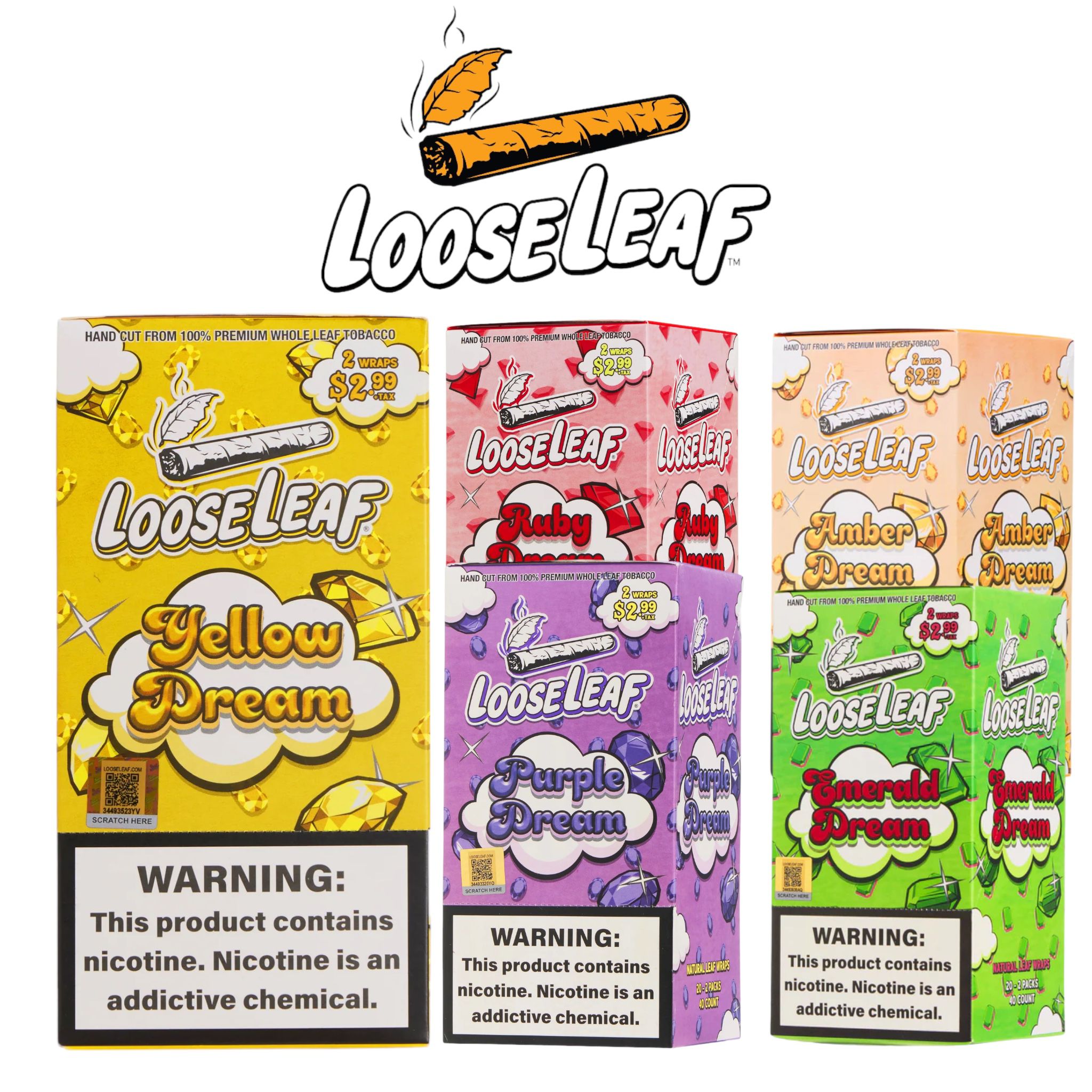 LooseLeaf Wraps $2.99/2pk - 20ct | SoCAL Distro LLC