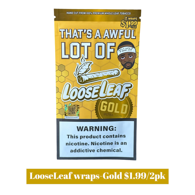 LooseLeaf Wraps- Gold $1.99/2pk