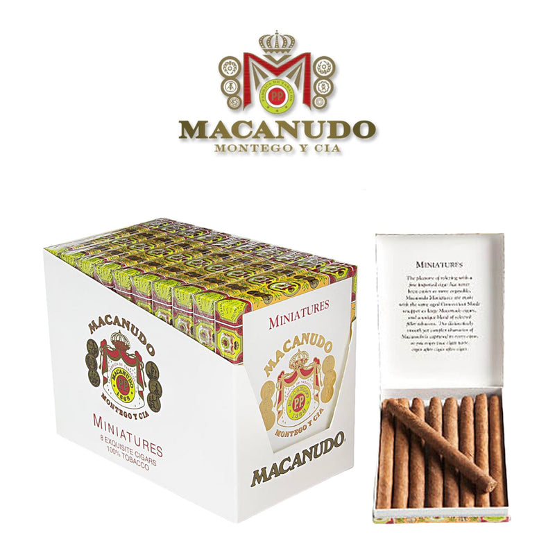 Macanudo Miniatures 8pk tin-10ct Display