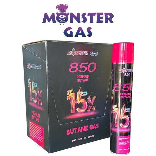 Monster Gas Butane 15X 850ml- 12ct