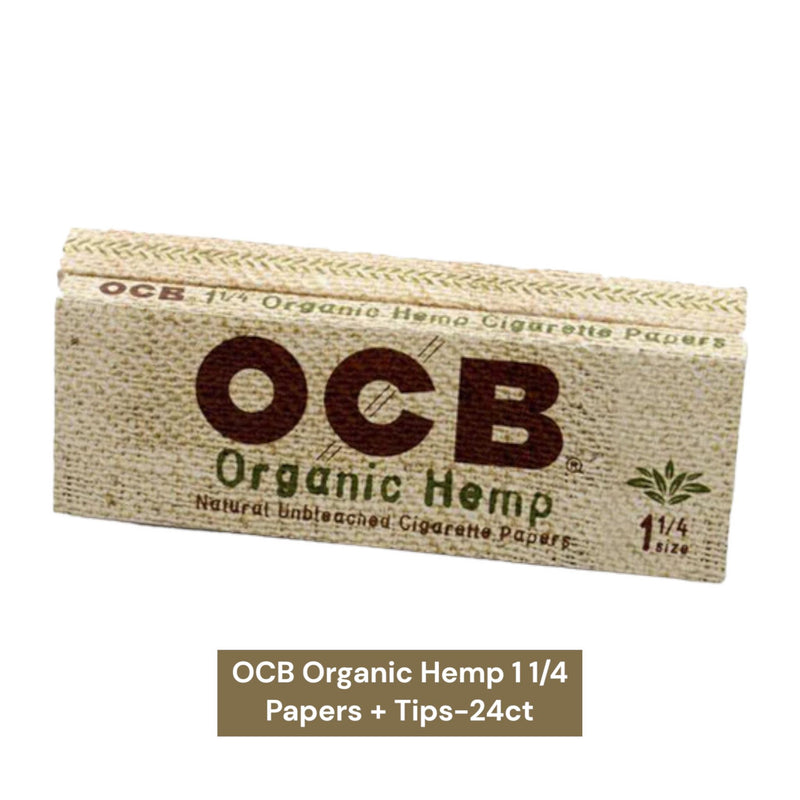 OCB Organic Hemp 11/4 Paper + Tips 24ct