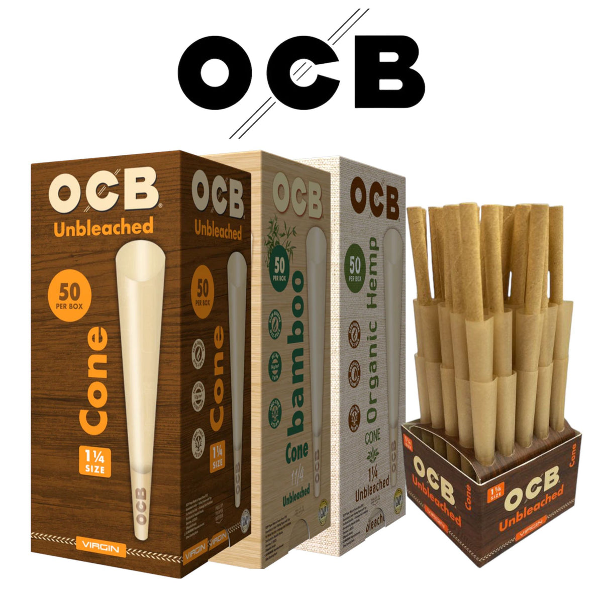 OCB Slim Unbleached Rolling Papers - Brown, 32 Booklets (32 Papers & Filters Each), Original From France