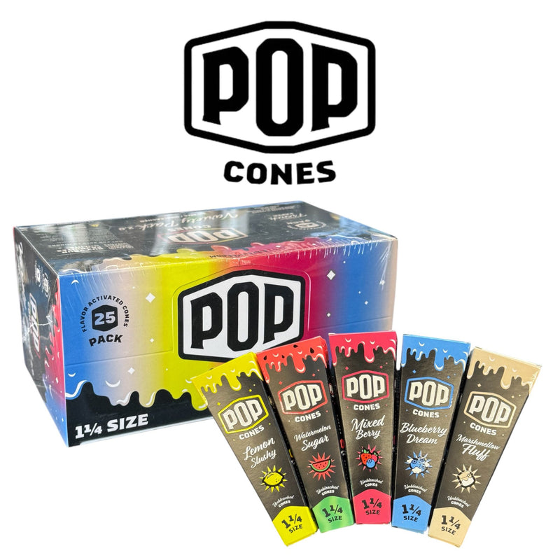 POP Cones Unbleached 1 1/4 2.0 VP 6pk-25ct