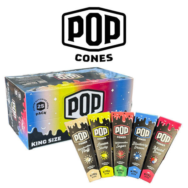 POP Cones Unbleached King 2.0 VP 3pk-25ct