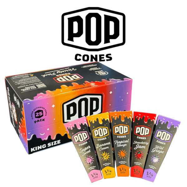 POP Cones Unbleached King VP 3pk-25ct