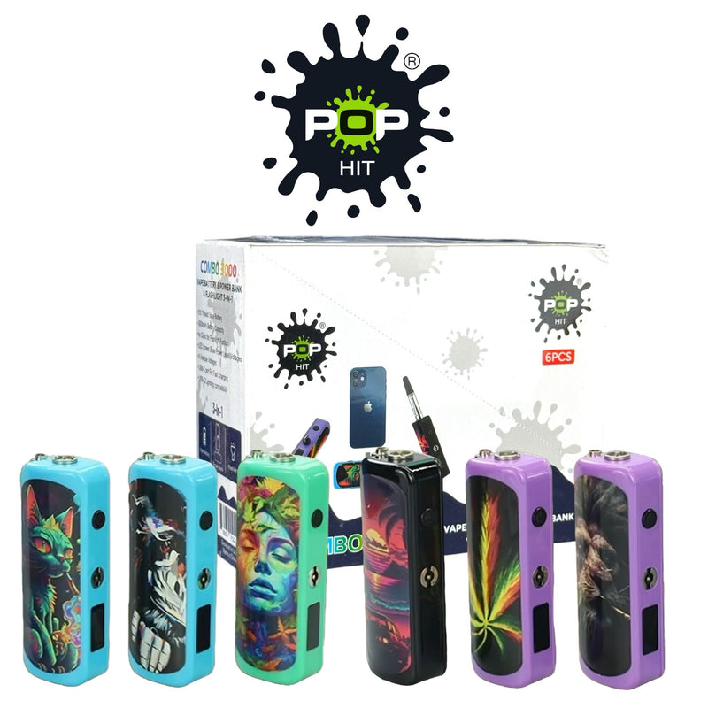 3 battery vape POP HIT #1 3000mah 3-1 Battery-6ct