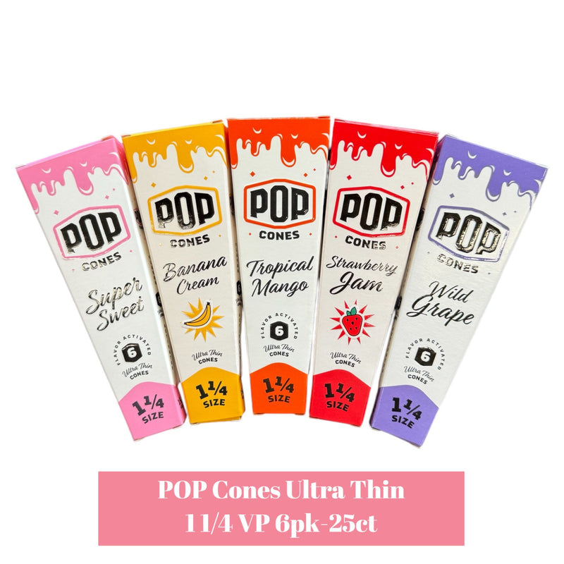 POP Cones Ultra Thin 1 1/4 VP 6pk-25ct POP Cones Ultra Thin 1 1/4 VP 6pk-25ct