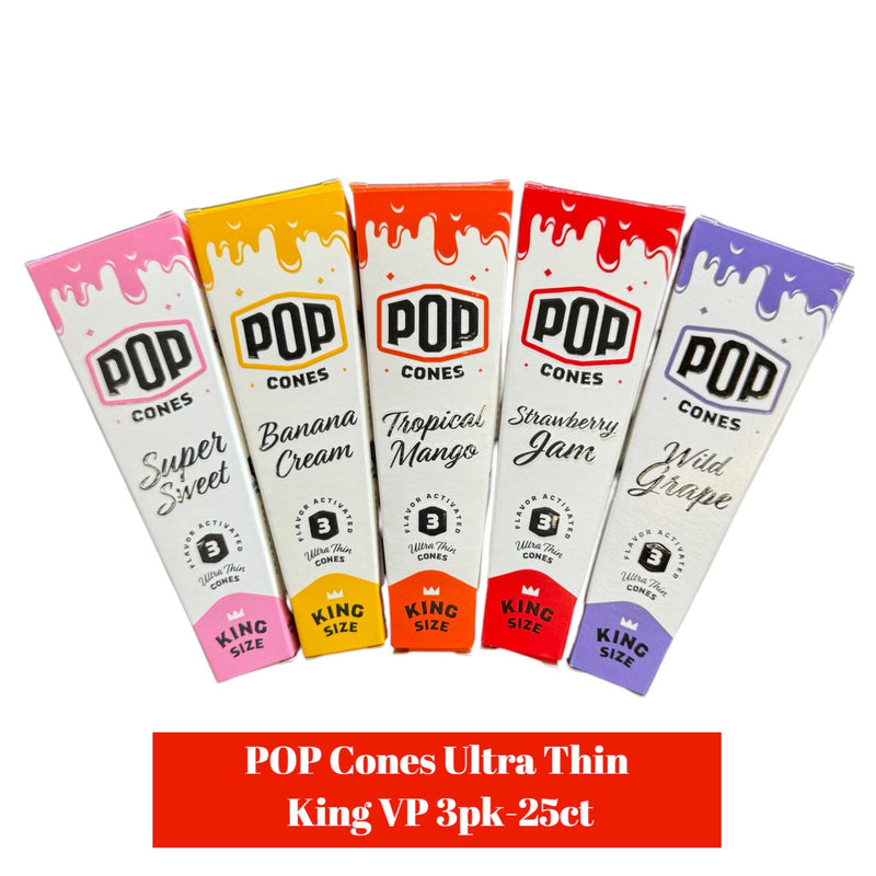 POP Cones Ultra Thin King VP 3pk-25ct