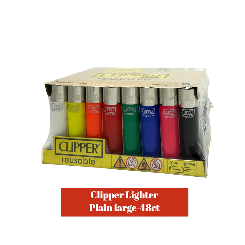 Clipper Lighters Plain Large- 48ct