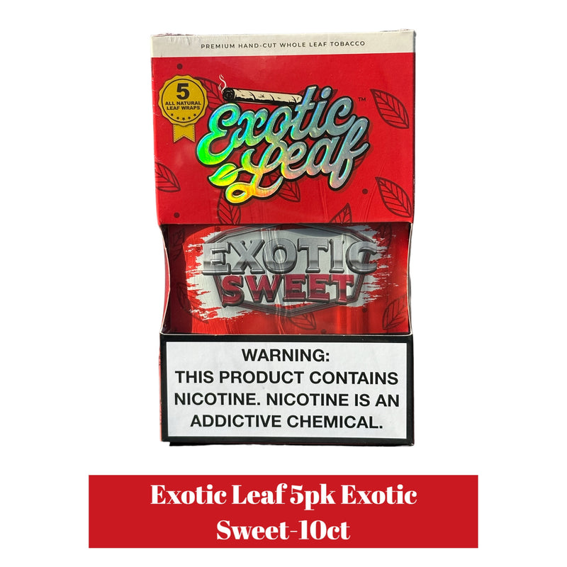 Exotic Leaf Blunt Wraps 5pk Display- 10ct