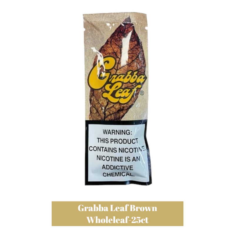 Grabba Leaf Natural Cigar Wrap Brown 2pk- 25ct