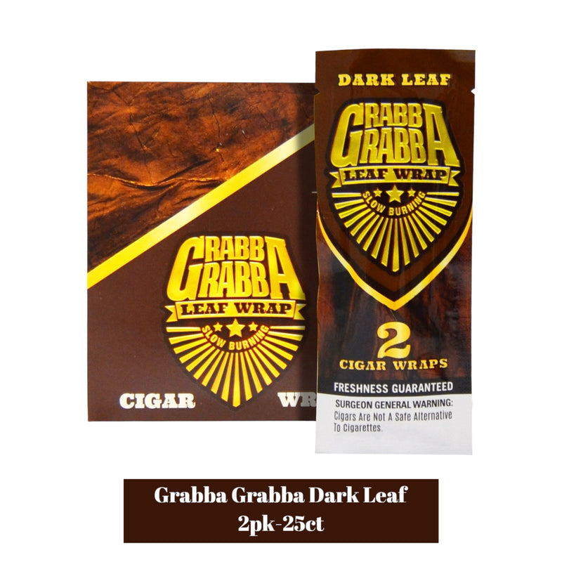 Grabba Grabba Dark Leaf Cigar Wrap 2pk- 25ct