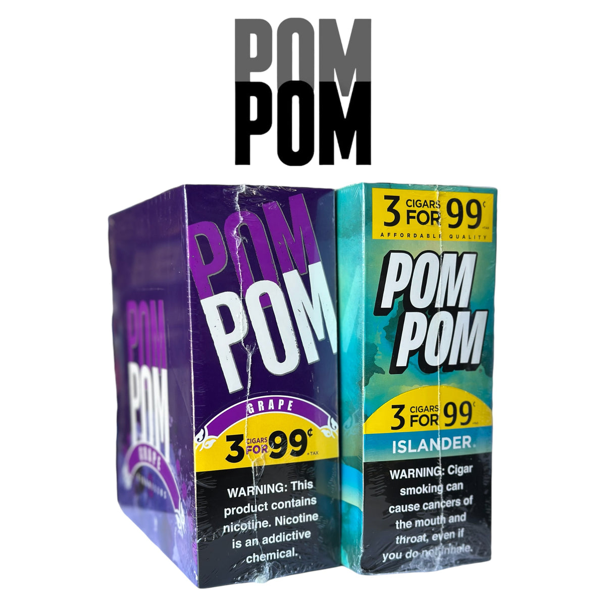 Pom Pom Cigarillos Pouch 3pk / 99c Display-15ct | SoCAL