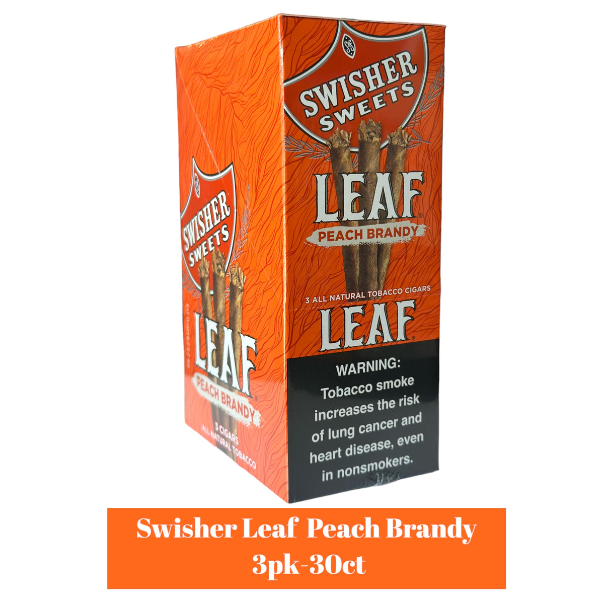 peach flavored cigarettes Swisher Leaf Cigars 3pk- 30ct