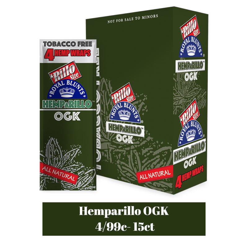 Hemparillo Wraps 4/99c Pouch Display- 15ct Hemparillo Wraps 4/99c Pouch Display- 15ct