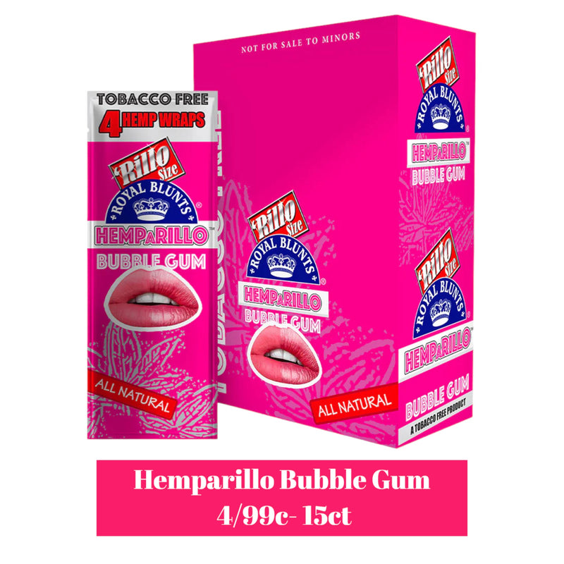 Hemparillo Wraps 4/99c Pouch Display- 15ct