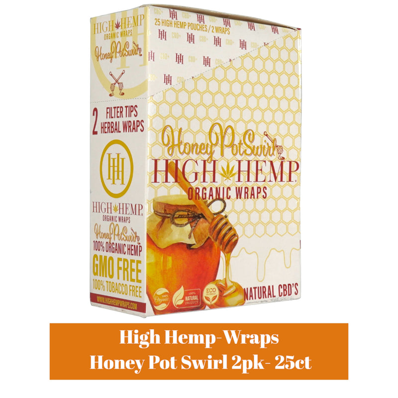 High Hemp Herbal Blunt Wraps 2pk- 25ct