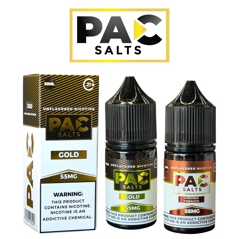 PAC Salts Unflavored Salt Nicotine 55mg - 30ml PAC Salts Unflavored Salt Nicotine 55mg - 30ml