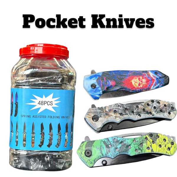 Folding Knives Jar- 48ct